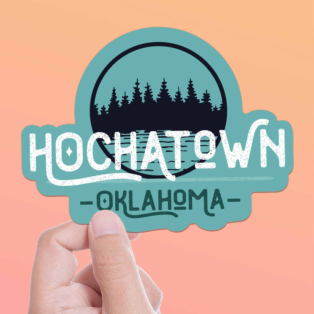Hochatown Oklahoma Pine Tree Bumper Sticker