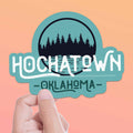 Hochatown Oklahoma Pine Tree Bumper Sticker