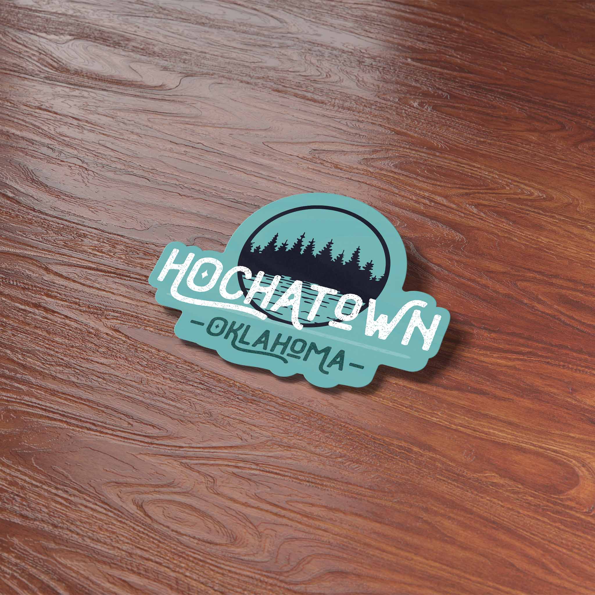 Hochatown Oklahoma Pine Tree Bumper Sticker