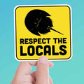 Respect the Locals Horseshoe Crab Sticker - Funny Beach Decal